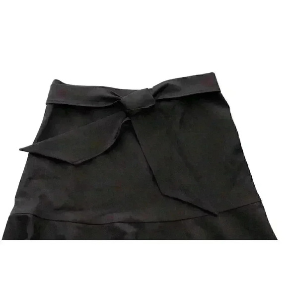 NWT Banana Republic Size 12 Tall Black Tie-Waist Ruffle Mini Skirt - Picture 5 of 11